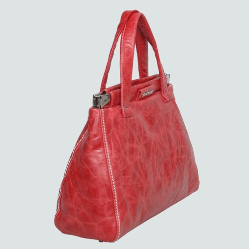 90282B Miu Miu Leather Tote Olio borse 90282B Red